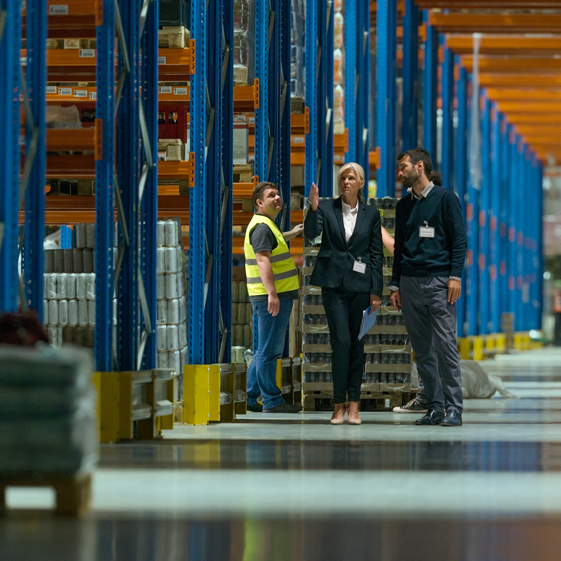 Woman working in a warehouse